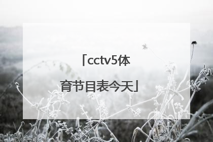 「cctv5体育节目表今天」中央五套体育直播
